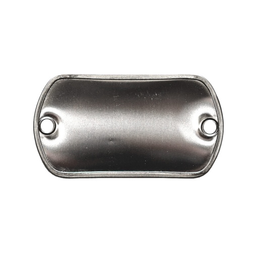 Plaque militaire à fixer en acier brillant