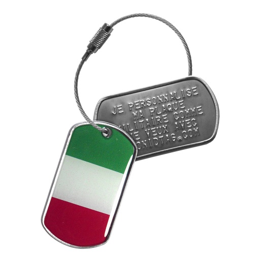 Tag identification drapeau Italie