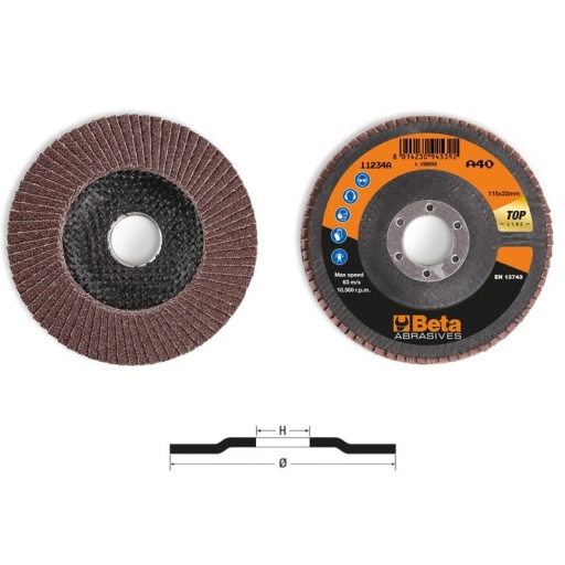 Disque à simple lamelle corindon Top line support fibre d...