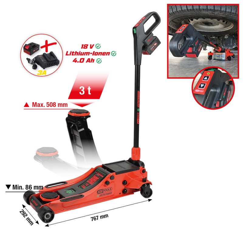 Photo de l'annonce Cric hydraulique à batterie e-Performance 3 t hauteur max... u9fkAq4bZQl74C68o89p