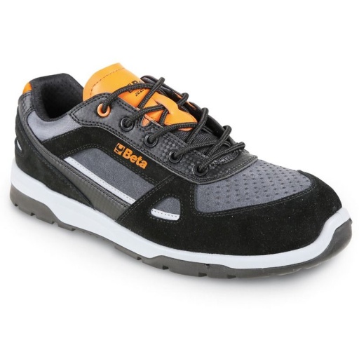 Chaussure basse en croûte de velours et microfibre hydrof...