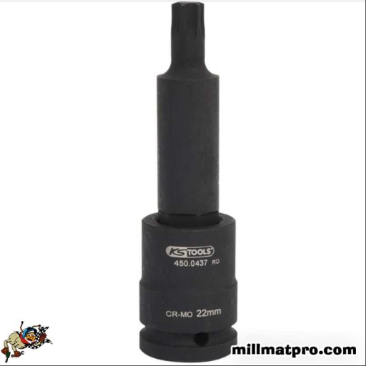 Douille tournevis à chocs TORX longue, T60