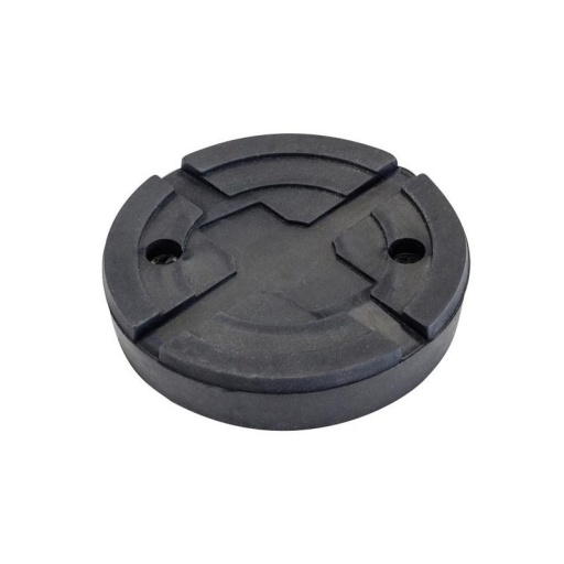 Tampon caoutchouc rond avec enfort plaque métallique 125x...