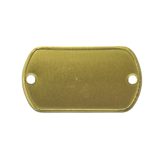 Plaque militaire en laiton à fixer pour identifier